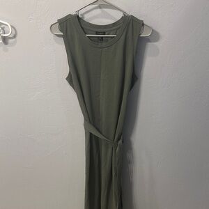 Ann Taylor Sleeveless Maxi Dress in Olive